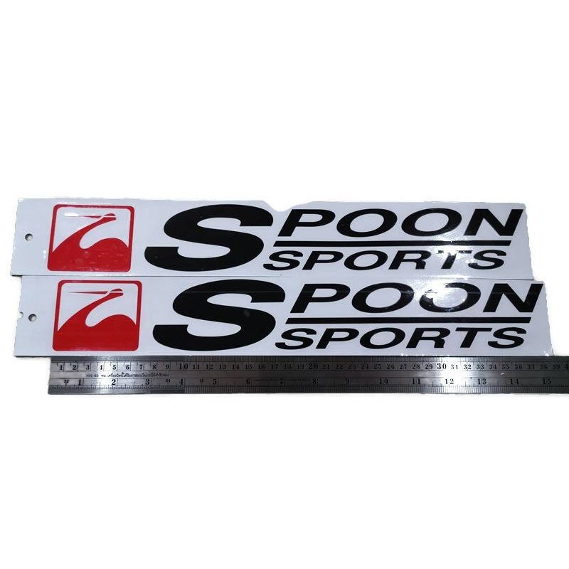 โปรมาแรง 2แผ่นสติ๊กเกอร์ Spoon Sport ขนาดยาว 40 x 6 cm ตกแต่งสวยงามตามสไตล์ Honda คุณภาพดีร้านแนะนำ