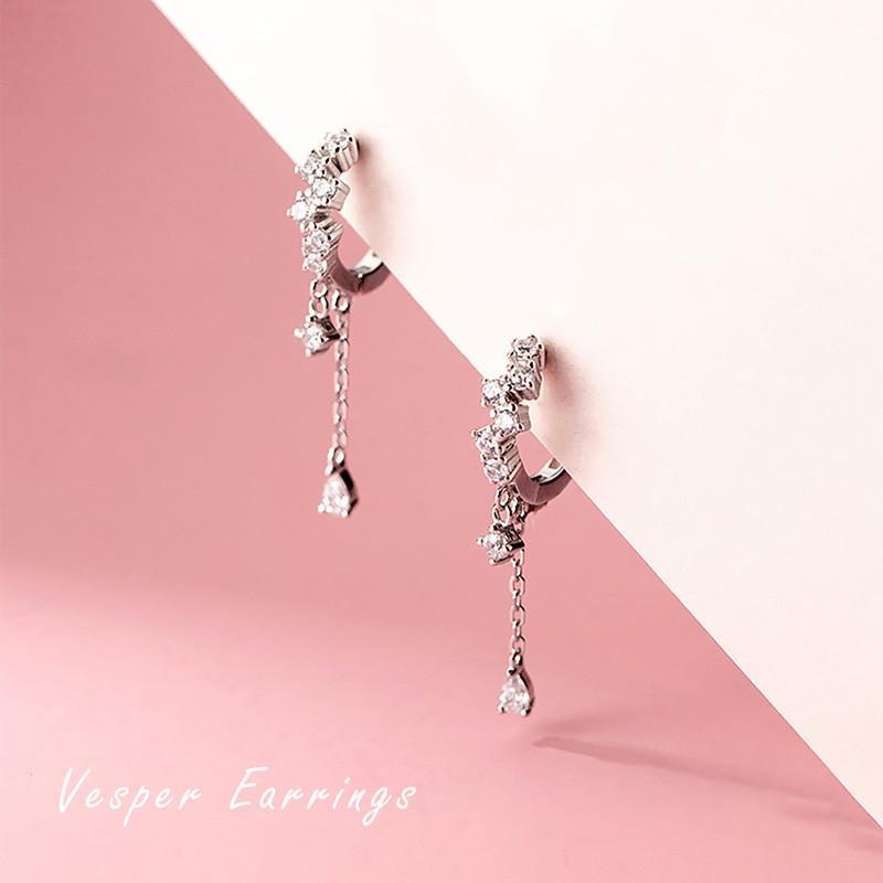 Vesper Earrings ต่างหูเงินแท้ S925 [MERCELO]