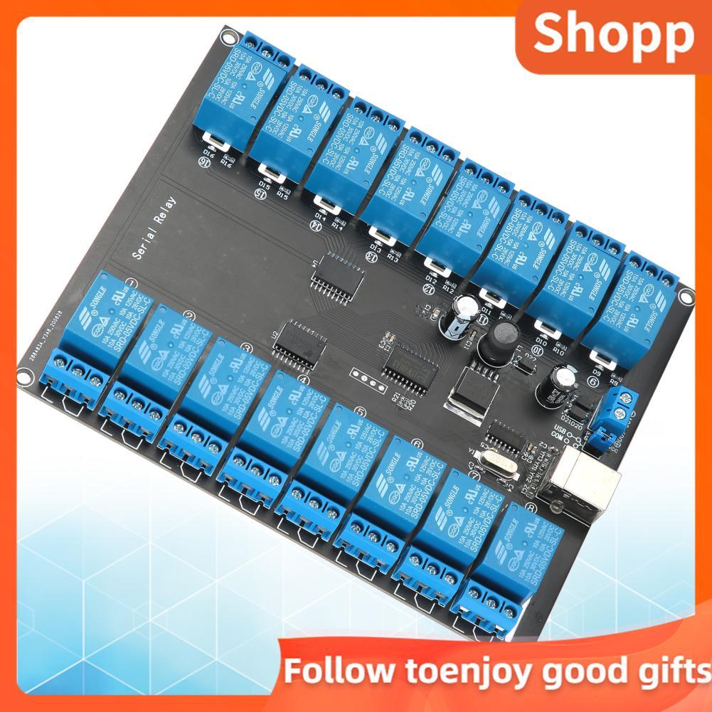 Shopp Shopp 9?36V 16 ช่องโมดูลรีเลย์ USB ควบคุม opto?บอร์ดแยกพร้อมรีเลย์ SPDT ไฟ LED แสดงสถานะสำหรับ