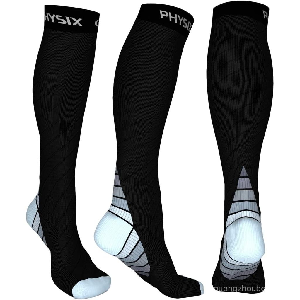 Physix Gear Compression Socks 20-30 mmHg - Men & Women - Running, Nurse, Shin Splints, Flight, Trave