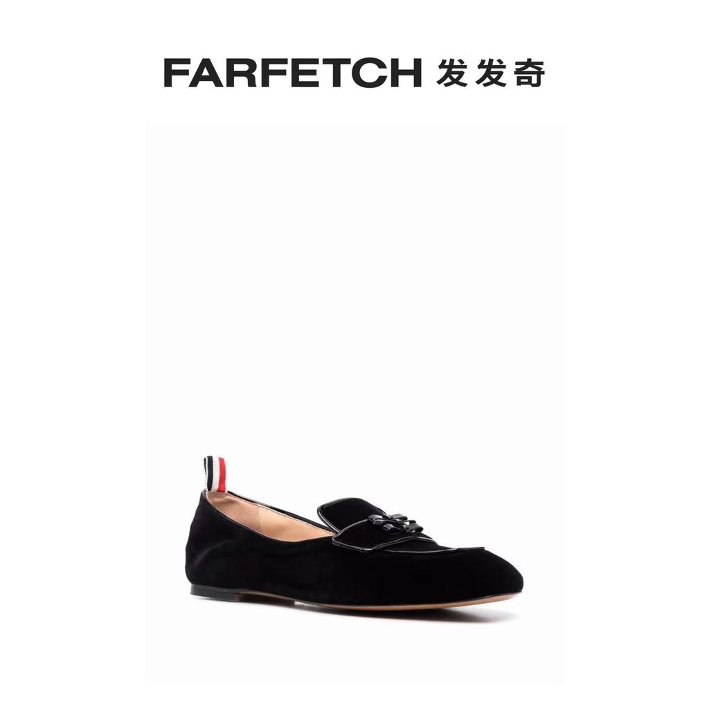 Tom Browne Ladies Bow Embellished Velvet รองเท้าโลฟเฟอร์ FARFETCH