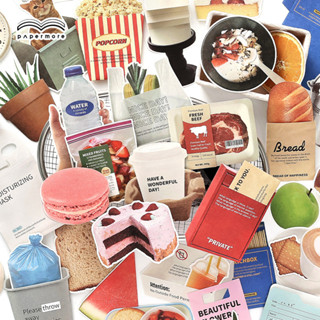 15 ชิ้นสมุดภาพกระดาษอเมริกันอาหารขนม Scrapbooking กระดาษสําห…