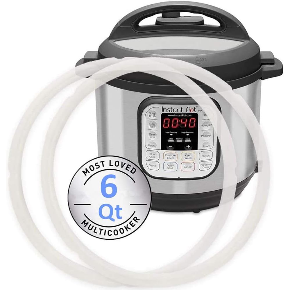 Sealing Ring for 6 Qt Instant pot Replacement Silicone Gasket Seal Rings for Instapot 6 Quart 2pcs S