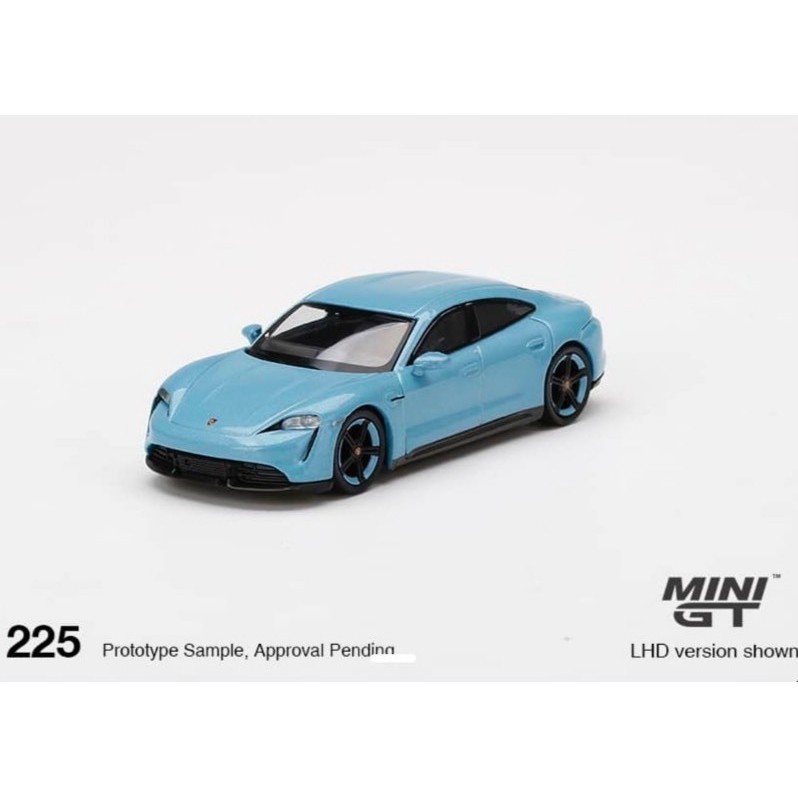 MINIGT เบอร์ 225 1/64 Porsche Taycan Turbo S Frozen Blue Metallic ยี่ห้อใหม่เพียงถอดสี As แสดงในภาพห