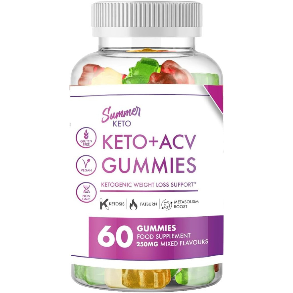 Summer Keto + ACV(60 Gummies) การจัดการน้ําหนักคีโตเจนิก - อาหารเสริมสําหรับอาหารคีโต