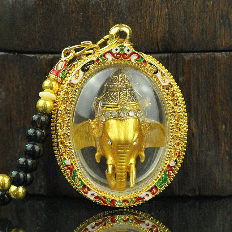สไตล์ใหม่ประเทศไทย Amulet LP Ben Elephant God Amulet Chain Box หลากสี20251103