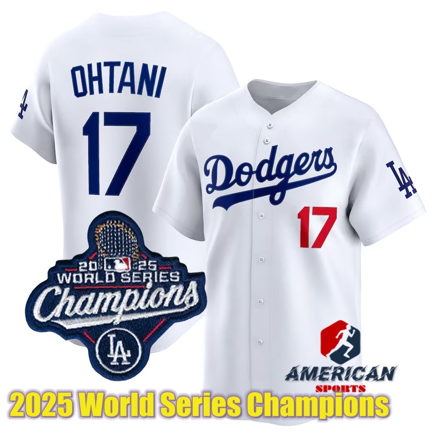 แจ็กเก็ตเบสบอลทีม MLB LA Los Angeles Dodgers 2025  World Series Champions สีขาบ แชมป์โลก สำหรับคนชอบกีฬาเบสบอลและแฟนคลับของ Shohei Ohtani Jersey