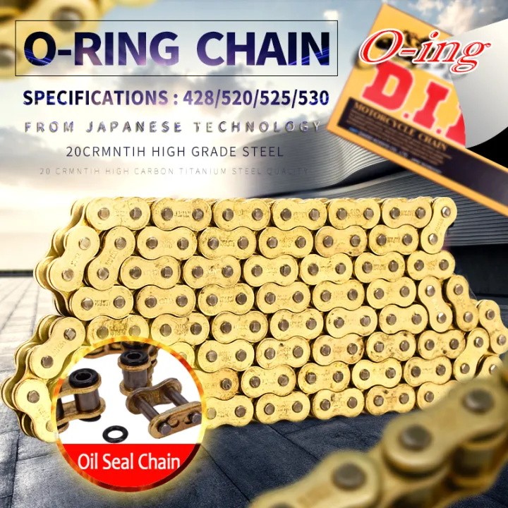 Universal รถจักรยานยนต์โซ่ซีลน้ำมัน DID O-Ring 520 525 530 428 โซ่ 120 136 ลิงค์สำหรับ ATV Quad MX Enduro Motard Racing