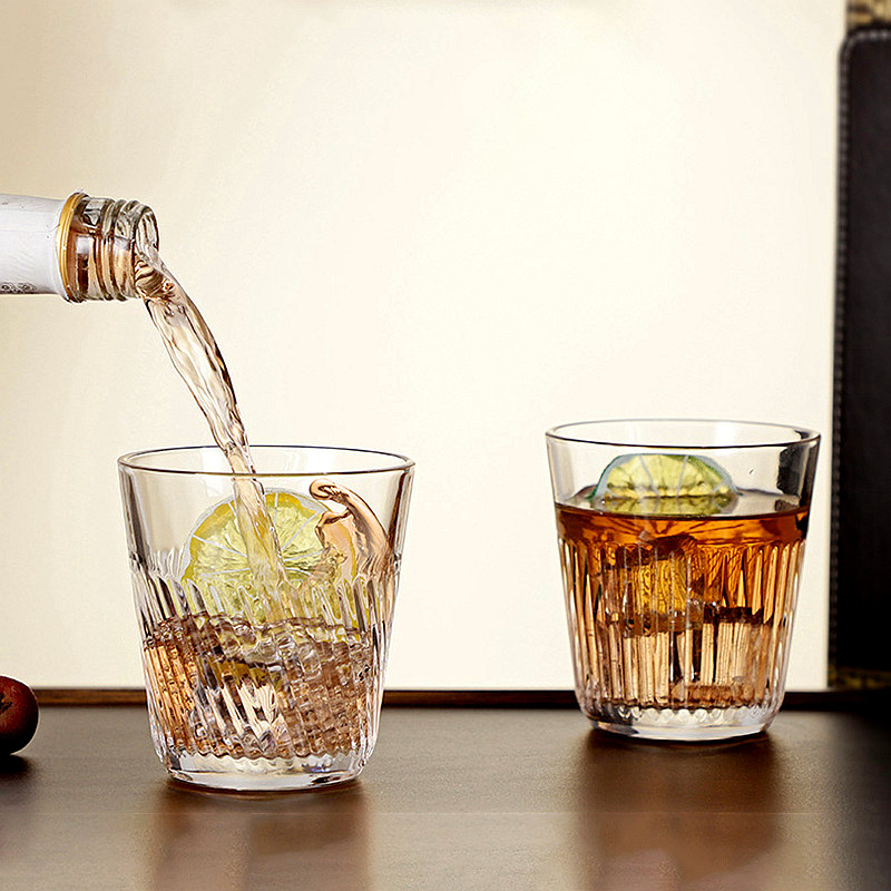 tumbler แก้วน้ําใส Ropai ROUPA ลายคลื่นน้ำเชิงพาณิชย์ Xibei แก้ว