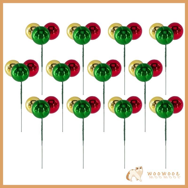 WOW 12 ชิ้นกันน้ําตกแต่งคริสต์มาส Shatterproof เครื่องประดับลวดยืดหยุ่นสําหรับวันหยุดในร่มและกลางแจ้