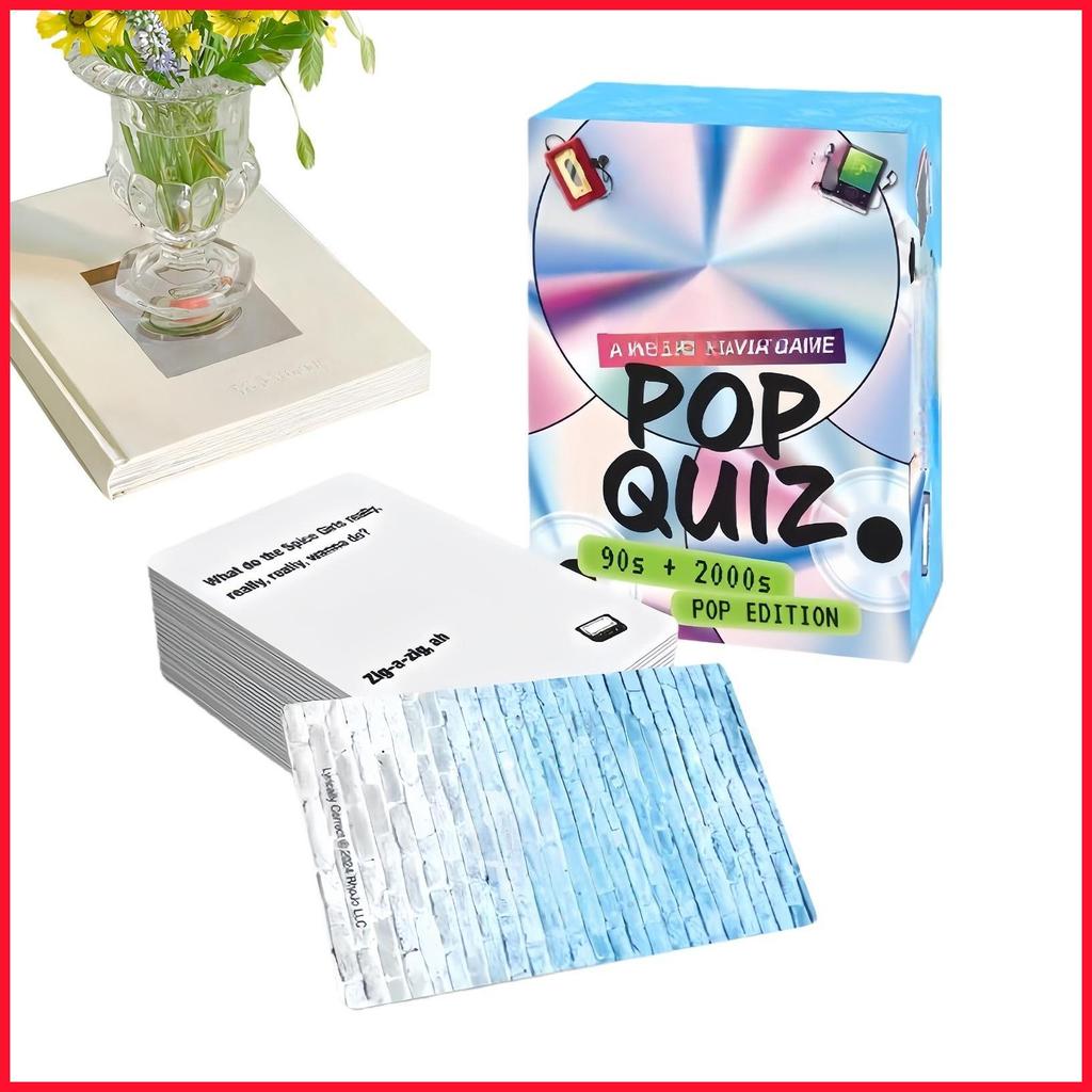 สําหรับแก้ไขเนื้อเพลง 90s และ 2000s เกมการ์ด trivia ร้องเพลงหรือเครื่องดื่มการ์ดเกม 90s 2000s Intera