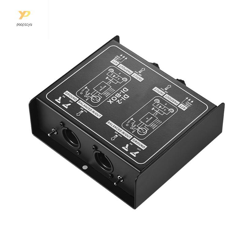 PPY Passive DI Box กล่องฉีดโดยตรงตัวแปลงเบสกีตาร์เสียงรบกวนต่ํา