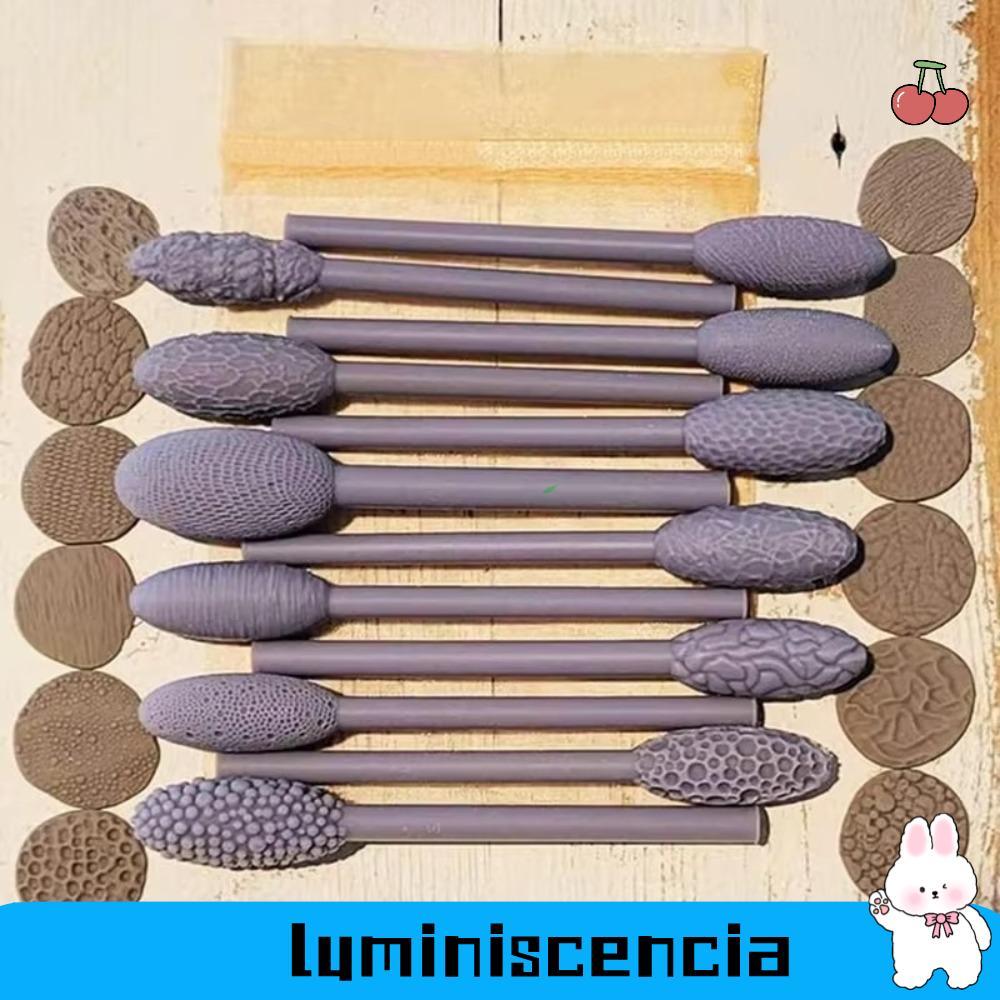 LUMINESCIA Texture ชุดเครื่องมือสําหรับ Clay, Rolling Emboss ลายสก๊อต DIY Art Clay Modeling Roller, 