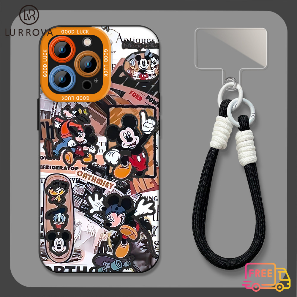 SAMSUNG สําหรับSamsung A17 A07 A06 A55 A56 A36 A12 A15 A05S S24FE S25FEน่ารักการ์ตูนMickey MouseกันกระแทกTPUเคสโทรศัพท์