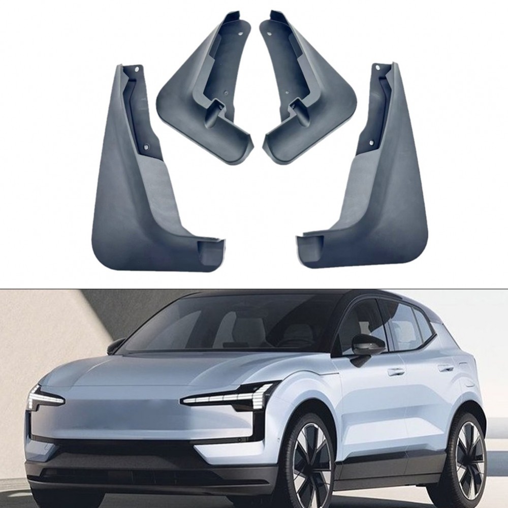 Mudflaps สําหรับ Volvo 4 ชิ้นชุด Universality Fitment สําหรับ Volvo EX30 2024-Up