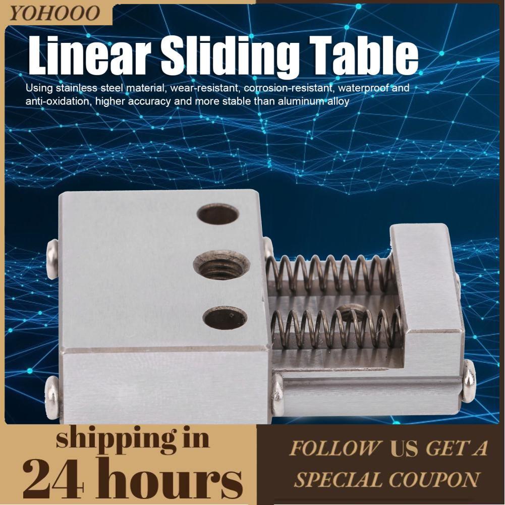 Yohooo Yohooo Fafeicy ตารางเลื่อนเชิงเส้น CY3100 XAxis คู่มือสแตนเลสประเภท Ball Stage 21x31 มม.แกน X