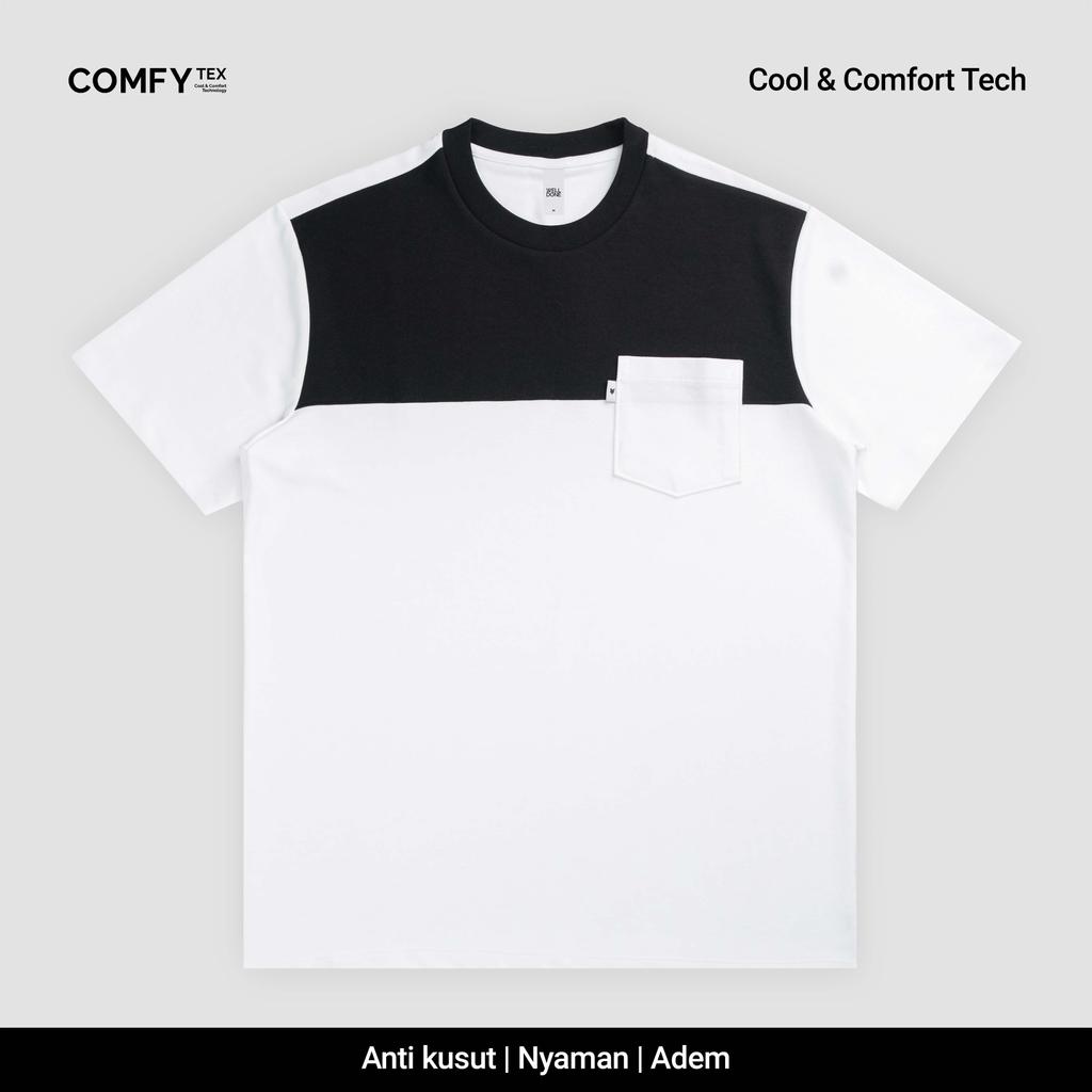 Welldone Tshirt Pocket Comfy Tex AiryCool - Slingshot สีขาว Unisex