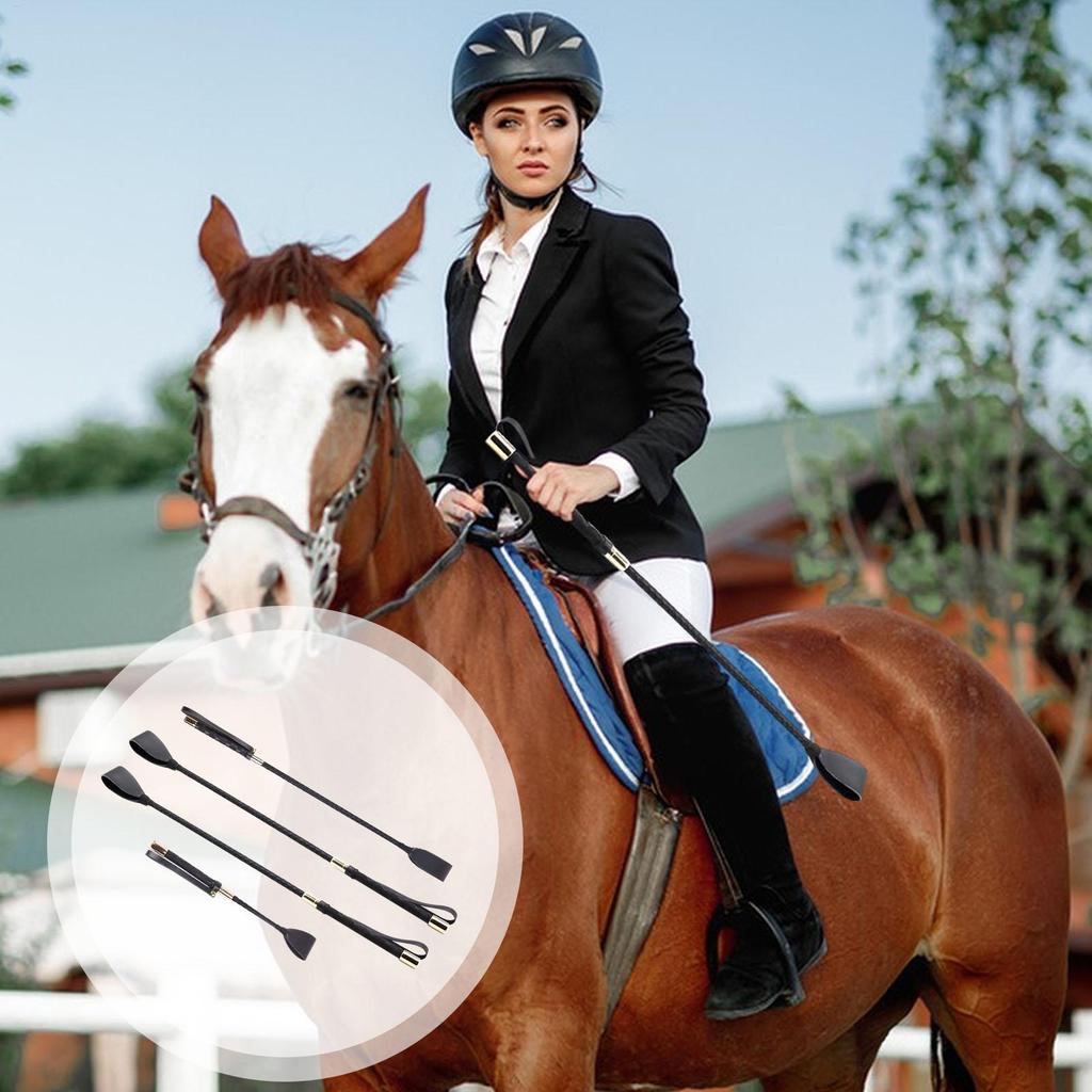 Black Crop สําหรับม้า Anti-Slip Grip Horse Whip ทนทาน Horse Riding Whip ปีนเขา Crop Whip สําหรับ Hor