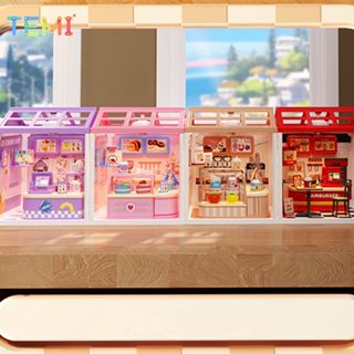 TEMI 3D Puzzle DIY Miniature Dollhouse Kit - ร้านไอศกรีม ร้า…