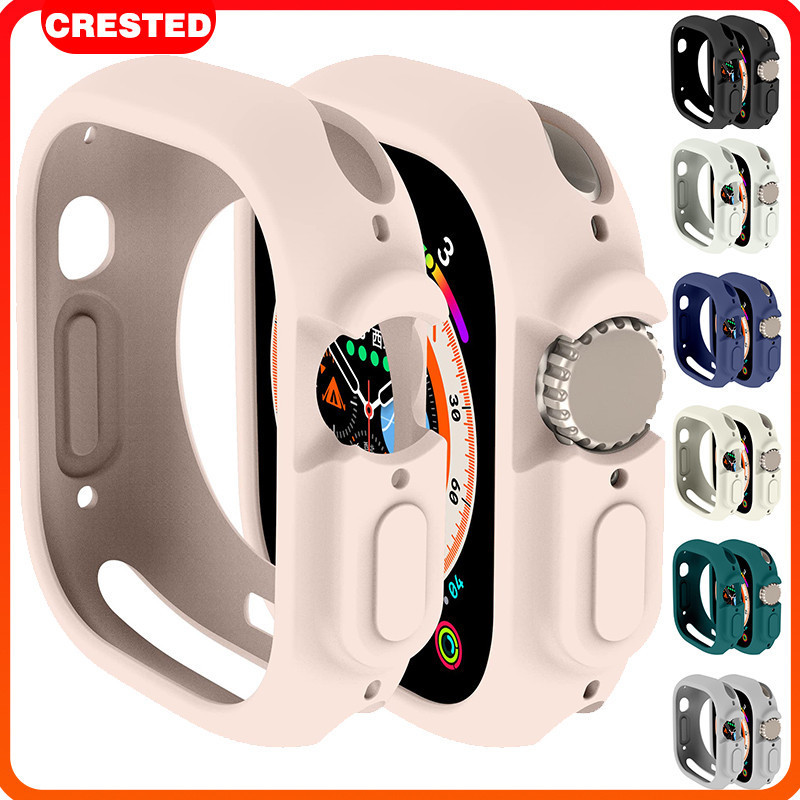 กรณียาง for Apple Watch Iwatch Series 11 10 9 8 7 6 5 4 49 46 42 45 44 40 41 38mm SE Ultra 3 2 ปกป้องกันหน้าจออ่อน