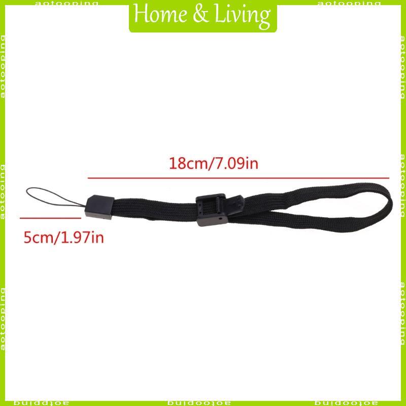 AOTOO 16 ซม.Mini-แบบพกพาสีดําสายรัดข้อมือสําหรับโทรศัพท์มือถือสําหรับกล้องโทรศัพท์ Mp3 Mp4