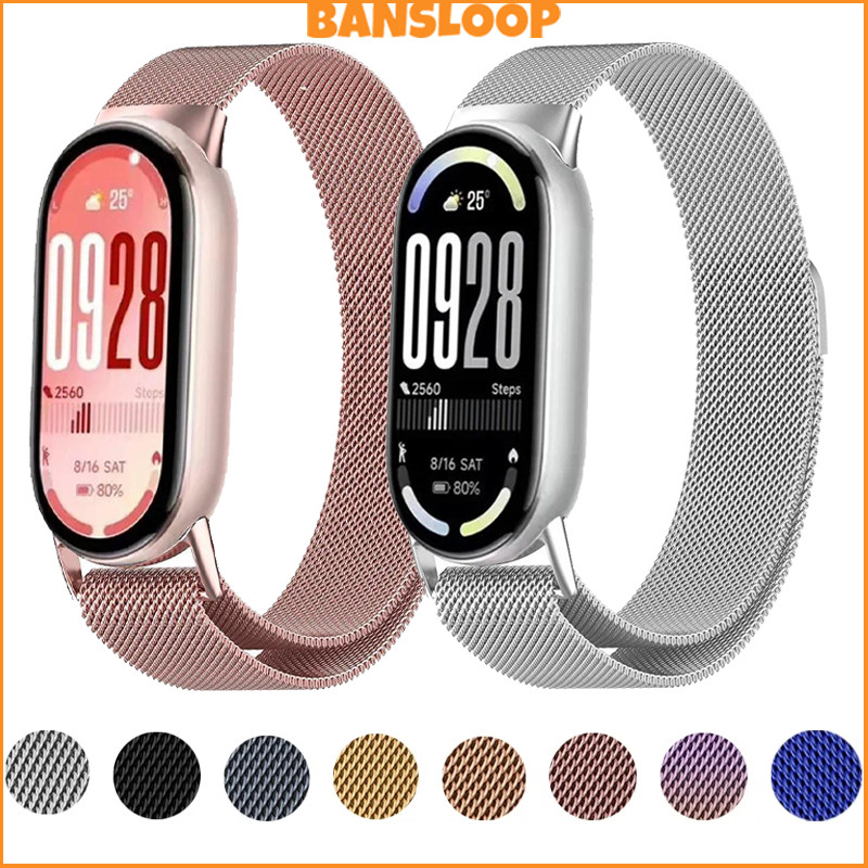 Metal Milanese Loop Strap for Xiaomi Mi Band 10 9 8 Stainless Steel Band Watchbands Bracelet for Miband 10 9 8 NFC