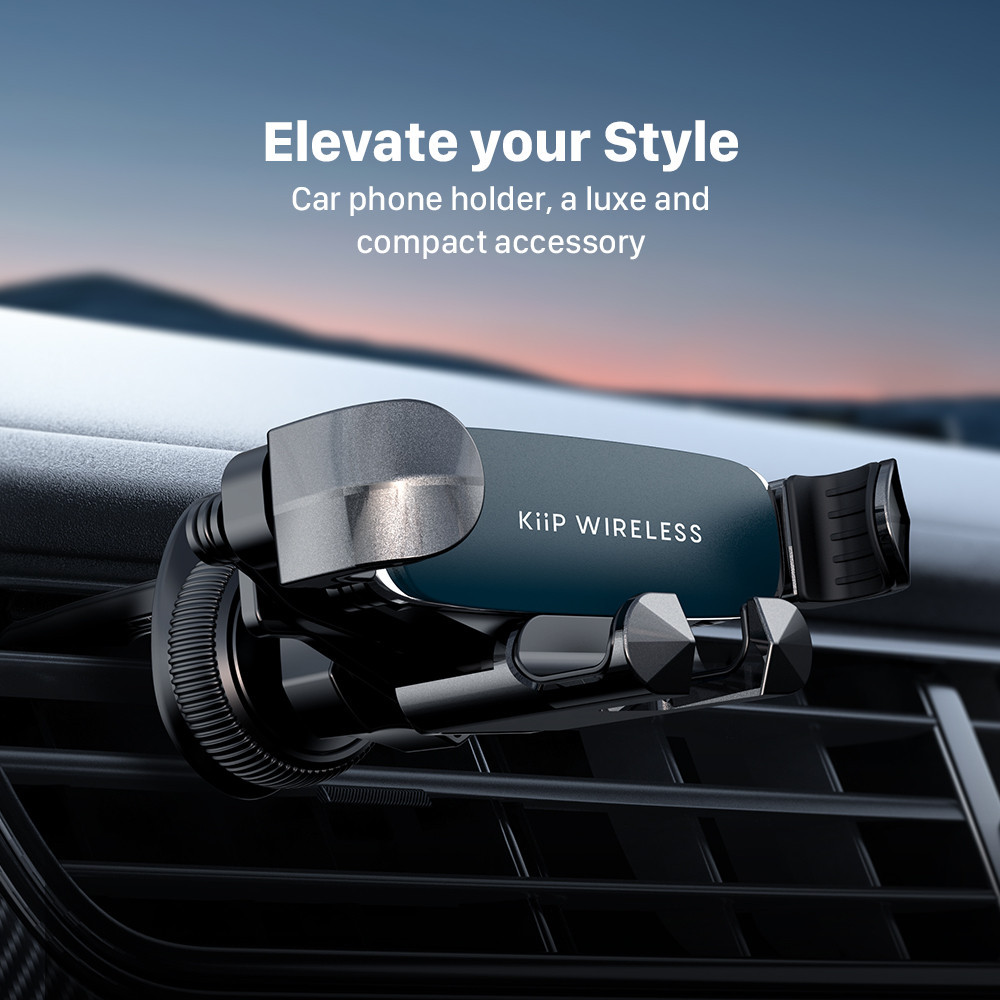 HP KiiP QIT02 Gravity Butterfly AC Vent ที่วางโทรศัพท์ในรถยนต์ Stable Silent Compact สําหรับสมาร์ทโฟ