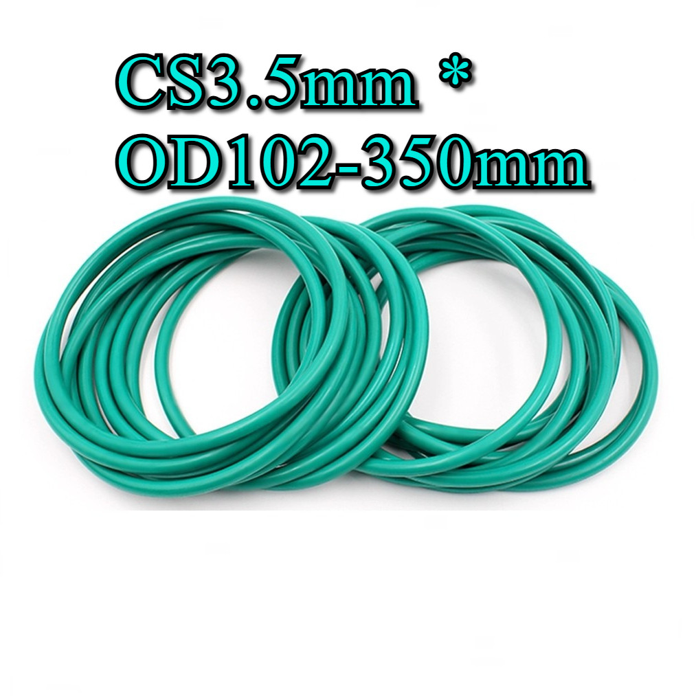 FKM แหวนยางฟลูออไรด์โอริง CS3.5 มม. * OD102-350 มม/ ฟลูออรีนโอริงเส้นผ่านศูนย์กลางภายนอก102-350เส้นผ