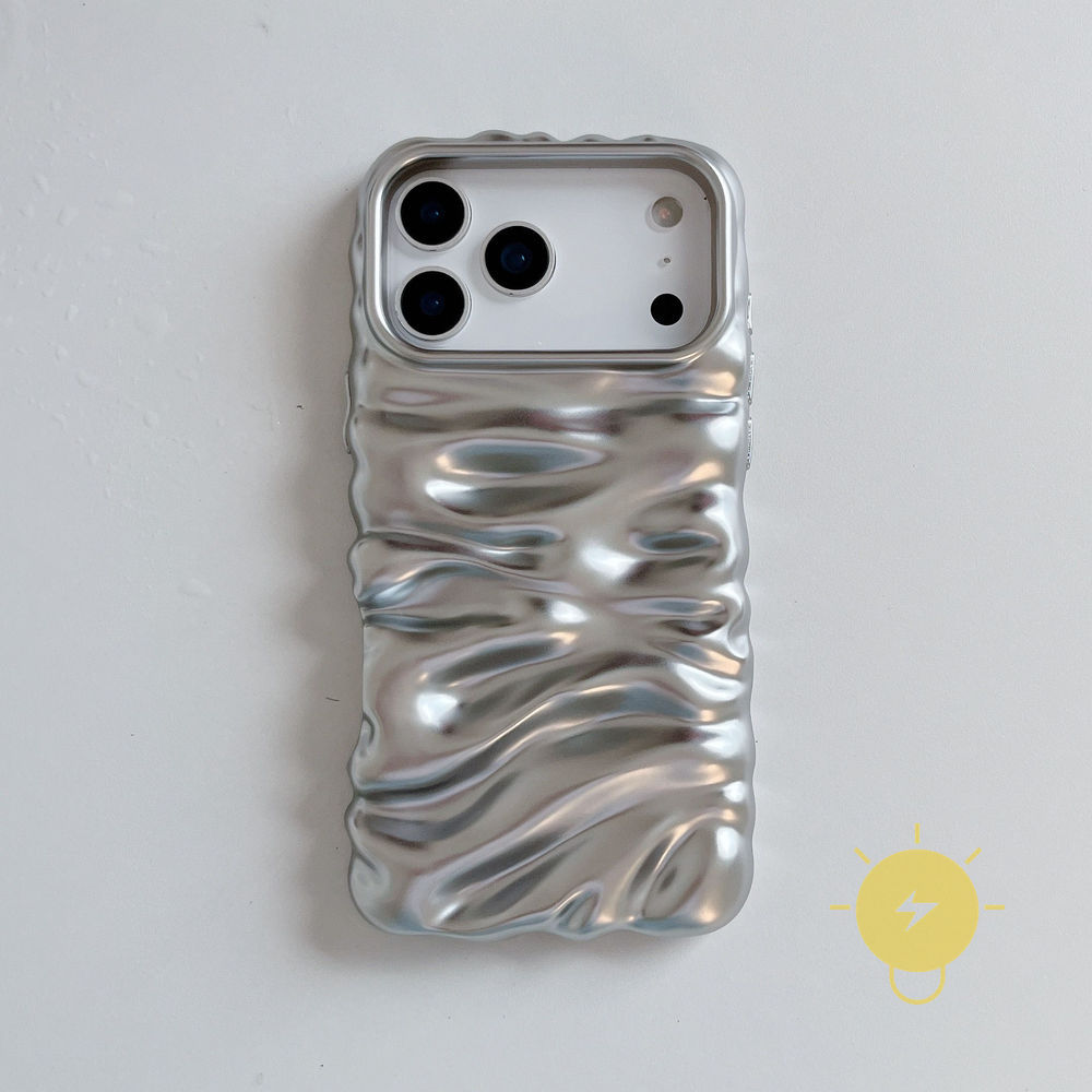For เคสไอโฟน TPU Plating Butter 3D Silver เคส Phone Case For iPhone 17 Pro Max Plus 16 15 14 13  Cover  Aesthetic Korean Cute ราคา ถูกที่สุด ดีลบีเคเค แกลเลอรีภาพที่ 9