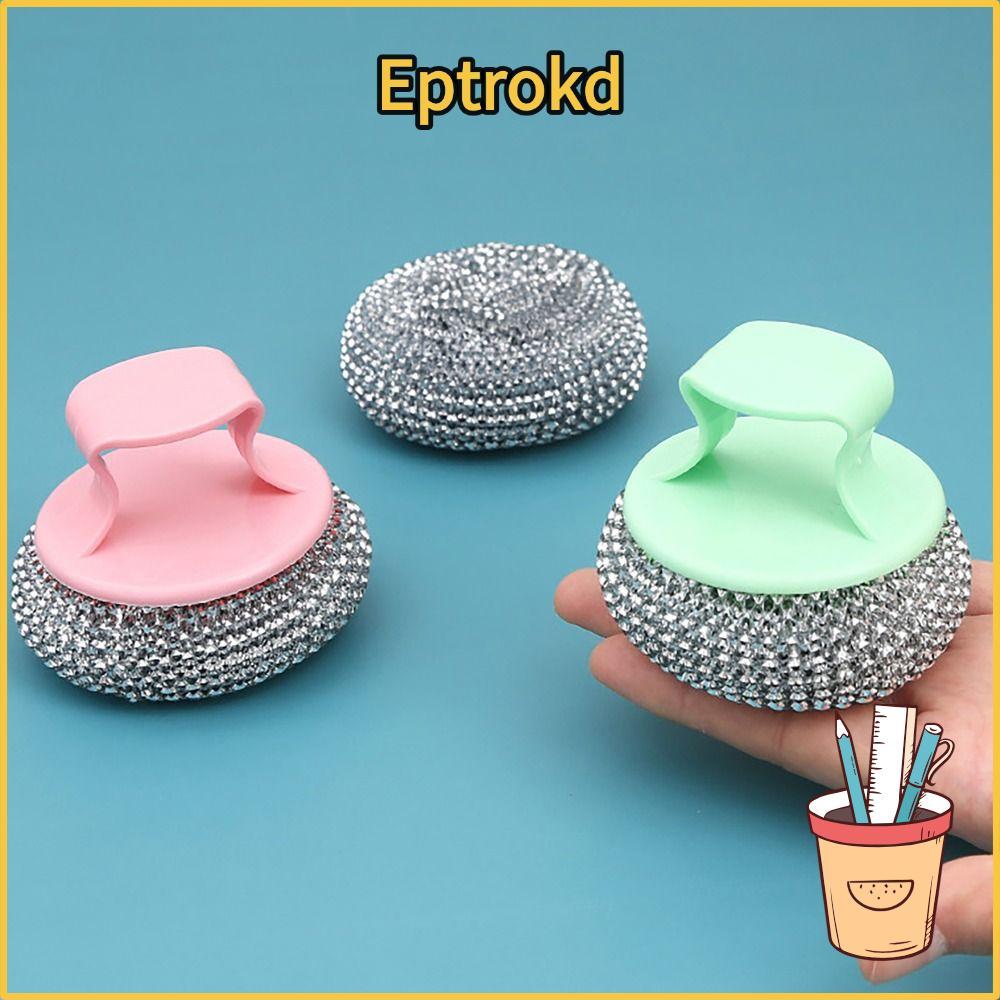 ETORO ลูกบอลทำความสะอาดหม้อ แปรงล้างจาน เครื่องมือล้างจานกำจัดน้ำมัน อุปกรณ์ครัวน้ำมันไม่ติด สำหรับแ