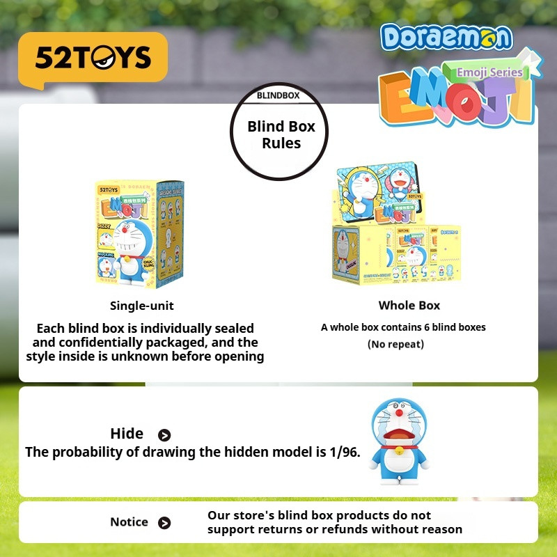 สไตล์ใหม่ 52TOYS Doraemon Emoticon Pack Series Mystery กล่องรูปสไตล์คลาสสิกอินเทรนด์ของเล่นเครื่องประดับของขวัญครบชุด - รูปที่ 3