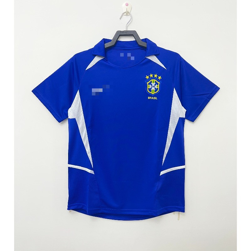 Retro 2002 Brazil away football short Sleeve jersey