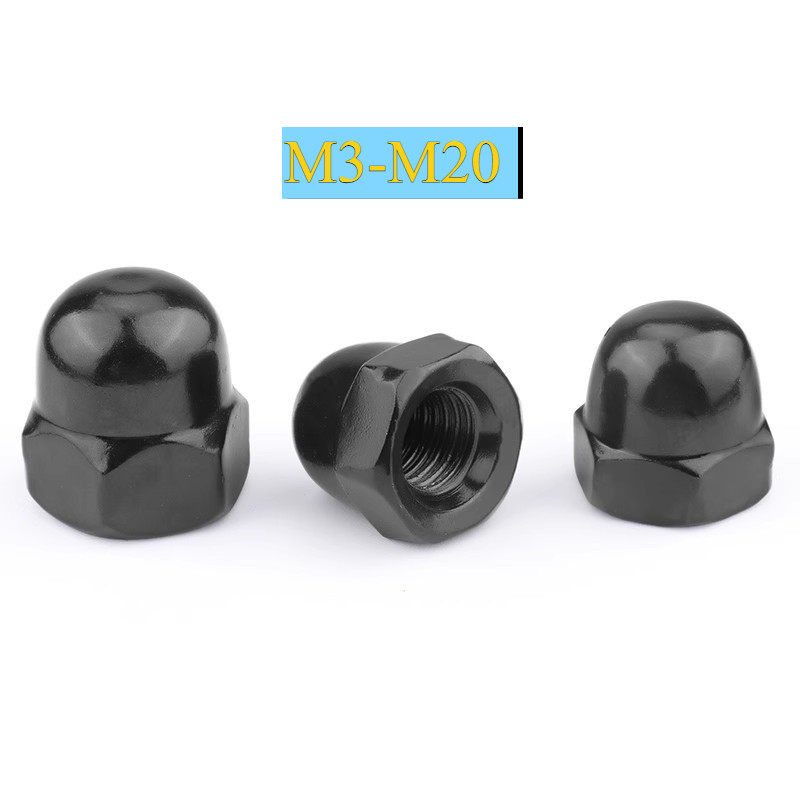 [XNY] สีดํา 304 สแตนเลสหมวกอ่อนนุชตกแต่งหมวกหมวกหัวบอลหมวกอ่อนนุช M3-M20