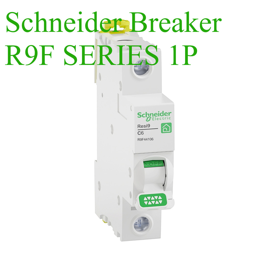 Schneider เซอร์กิตเบรกเกอร์ขนาดเล็ก R9F series R9F44 R9F441 1P R9F44106 10 16 20 25 32 40 50 63A