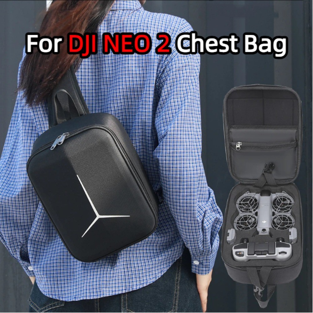 สําหรับ DJI NEO 2 กระเป๋าเก็บกลางแจ้งแบบพกพา RC-N3 รีโมทคอนโทรล Hard Shell Flying ชุดกระเป๋า Cross กระเป๋าหน้าอก Neo2 กระเป๋าเป้สะพายหลัง
