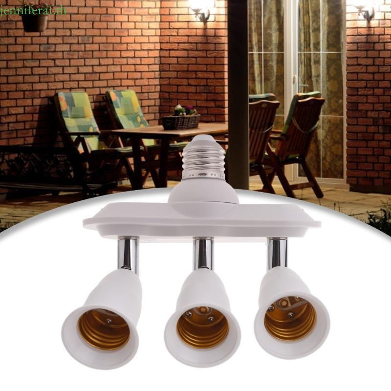 Jenniferf E27 ถึง E27 ฐานโคมไฟหลอดไฟซ็อกเก็ตแยกหลอดไฟอะแดปเตอร์แปลง