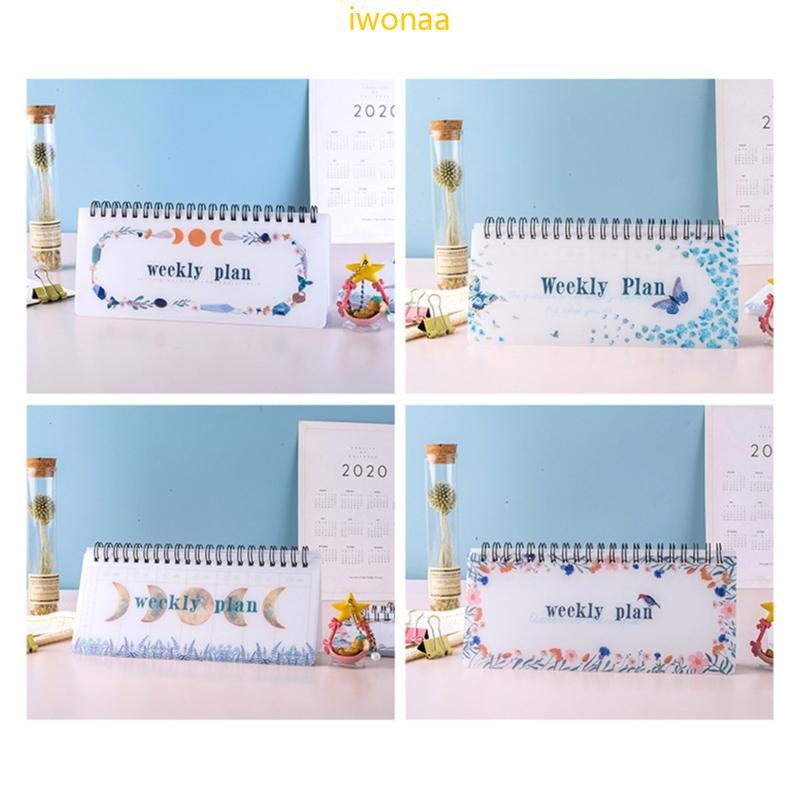 Iwo Undated Weekly Planner Twin-coil Binding Weekly รายเดือน Planner Weekly Journal