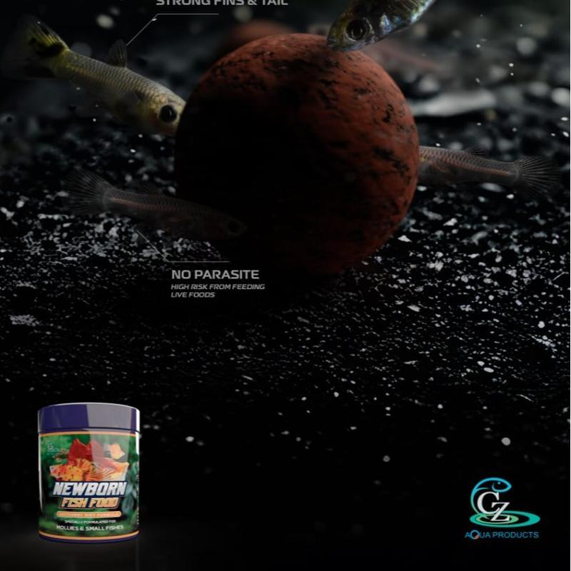 [ ขนาด 120 g ] Cz Newborn อาหารสำหรับลูกปลาแรกเกิด(อาหารปั้น สำหรับปลาบอลลูน ปลากัด ปลาหางนกยูง  )