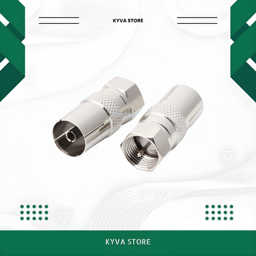 DIGITAL TV ANTENNA CONNECTOR DVB T2 CONNECTOR F ชาย TO PAL หญิง JACK CONNECTOR KYVA STORE