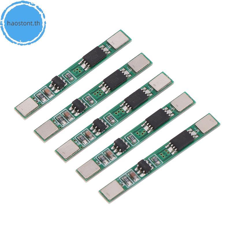 Haostont 5 ชิ้น 1S 3.7V 3A Li-ion BMS PCM แบตเตอรี่ Charge Discharge ป้องกัน PCM สําหรับ 18650 Lipo ชาร์จโมดูล TH