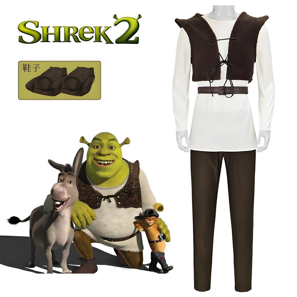 ชุดคอสเพลย์ Shrek สำหรับฮัลโลวีน ชุดบอดี้สูท
