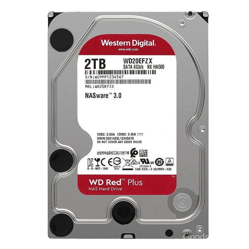Western Digital WD Red Disk Plus 1TB 2TB 3TB 4TB 6TB 8TB 10TB 12TB 14TB NAS ฮาร์ดไดรฟ์