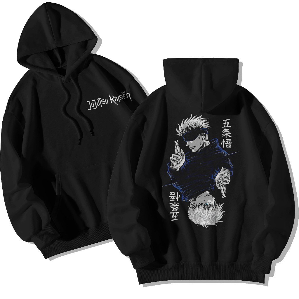 9 เสื้อฮู้ด hoodieผู้ชายผู้หญิงจัมโบ้ขนาดใหญ่ญี่ปุ่นอะนิเมะjujutsu Kaisen Gojo Sataoruขนแกะ240 ผ้าฝ้