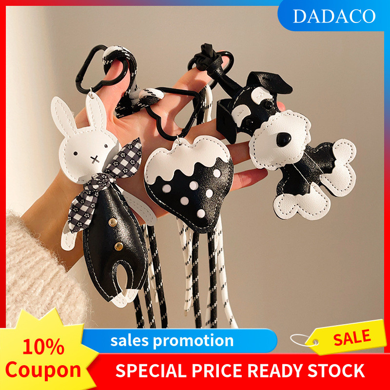 พวงกุญแจหนัง Dachshund จี้ตุ๊กตากระเป๋านักเรียนรถ Lanyard High-End อุปกรณ์เสริม