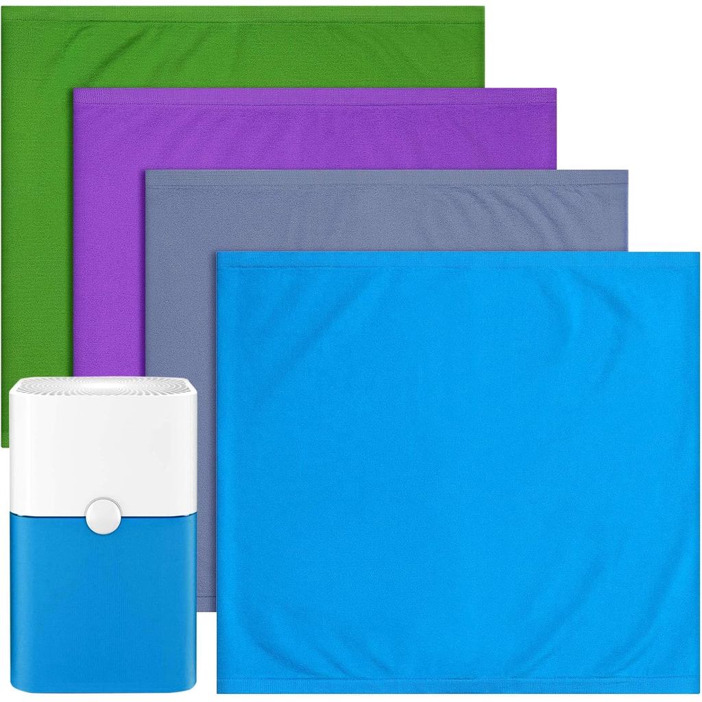 4 แพ็ค 211+ เปลี่ยนกรองล่วงหน้าล้างทําความสะอาดได้สําหรับเครื่องฟอกอากาศ Blueair Blue Pure 211+ ลบเก