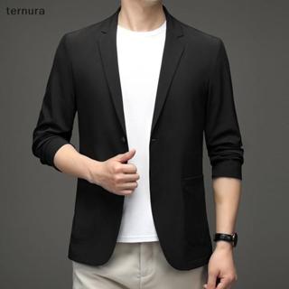Blazers ผู้ชาย Ternura น้ำหนักเบาทองท้อป สีดำ สำหรับใส่ทำงาน…