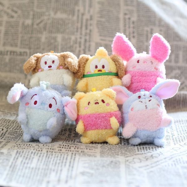 stitch พวงกุญแจของเล่นตุ๊กตา ที่นิยมในโลกออนไลน์น่ารักจี้ตุ๊กตาของเล่นตุ๊กตา Piji ตุ๊กตาหมูหมีพูห์เค