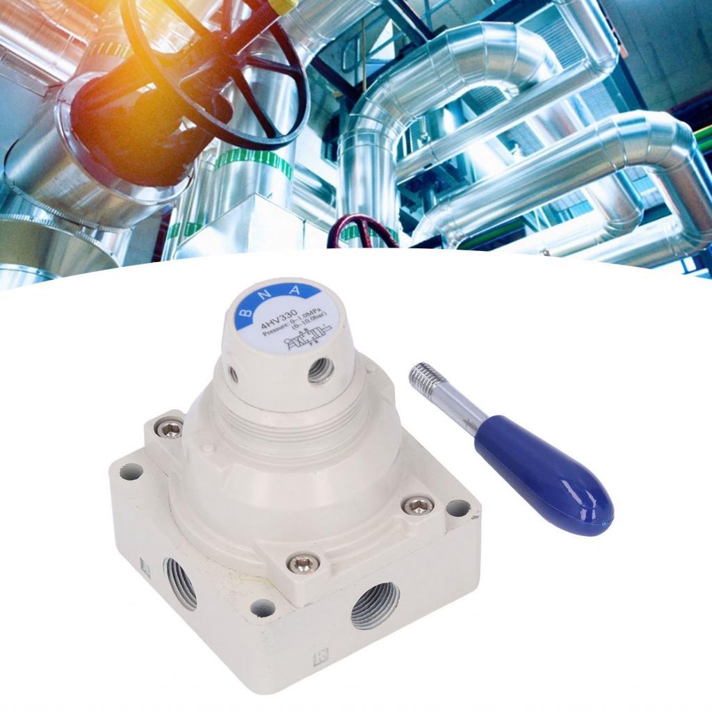 วาล์วมือคันโรตารี่ 0-1.0เมปา 0?145Psi Air Control 3 ตําแหน่ง 4 ทางสวิตช์นิวเมติก(4HV330?08)