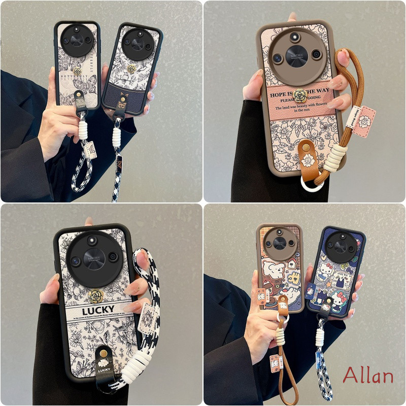 สําหรับ เคส honor x9c smart 5g กรณี TPU หุ้มหนังเชือกเส้นเล็กกันกระแทกเคสโทรศัพท์ BBND