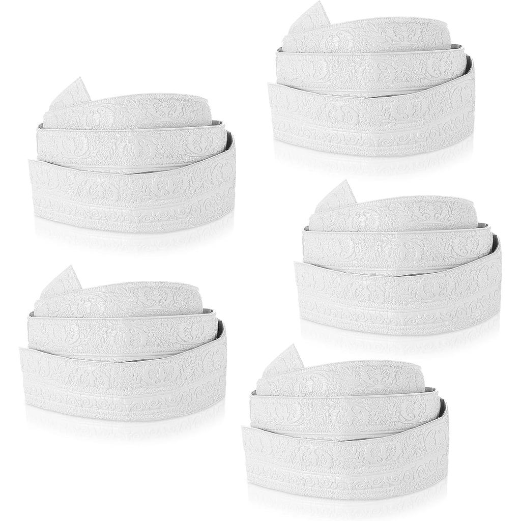 TaoBary 90 x 3 Inch Self Adhesive Flexible Foam Molding Trim Wallpaper Border 3D Sticky Decorative W